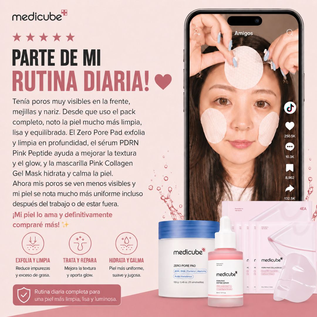 Poros visibles, piel apagada y textura irregular… todo empieza por una rutina mal hecha