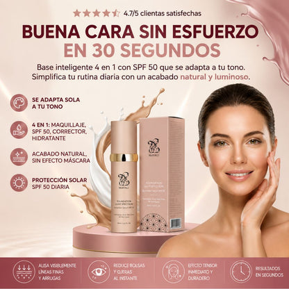 Base de Maquillaje Antiedad con SPF 50 – Se Adapta a tu Tono de Piel