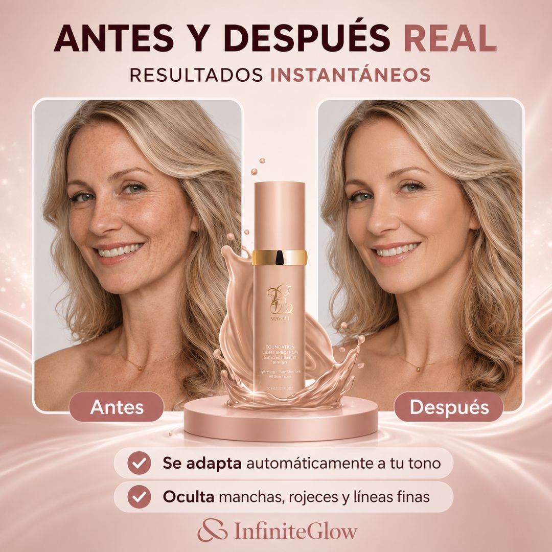 Base de Maquillaje Antiedad con SPF 50 – Se Adapta a tu Tono de Piel